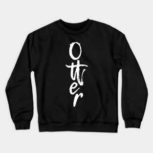 Otter in White Crewneck Sweatshirt